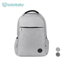 Lekebaby Fashion Mom Stylish Dad Diaper Backpack Baby Care Double-layer Travel Bag for Baby Stroller with Changing Pad