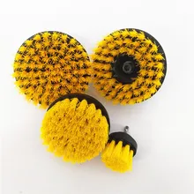 4 шт. насадка в виде щетки желтая электрическая щетка электрическая насадка в виде щетки чистящий набор для чистки для ванной комнаты поверхности дропшиппинг