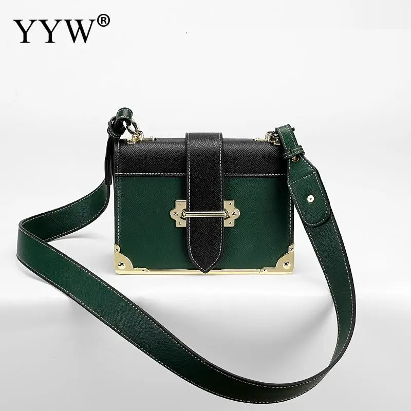 

YYW 2019 Box Bags For Women'S Leather Shoulder Bag Black Luxury Handbags Women Designer Crossbody Bags Fashion Torebki Damskie