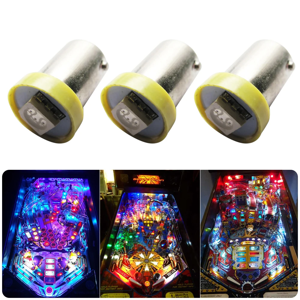 100 шт.# Ba9s#44#47 штифта AC 6 V/6,3 V 1206 1SMD 5050 светодиодный пинбол gamemachine лампочка лампа не ghosting/анти-мерцание ba9s