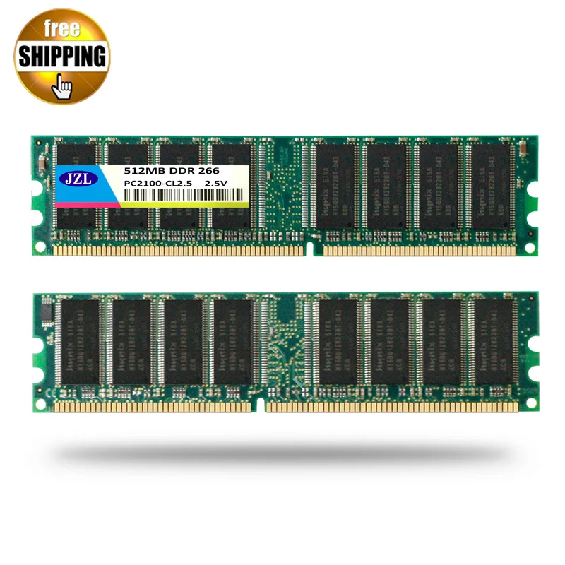 

Memoria PC-2100 DDR 266MHz / PC2100 DDR266 / DDR1 266 MHz DDR266MHz 512MB LC2.5 184PIN Non-ECC 2.5V Desktop PC DIMM Memory RAM