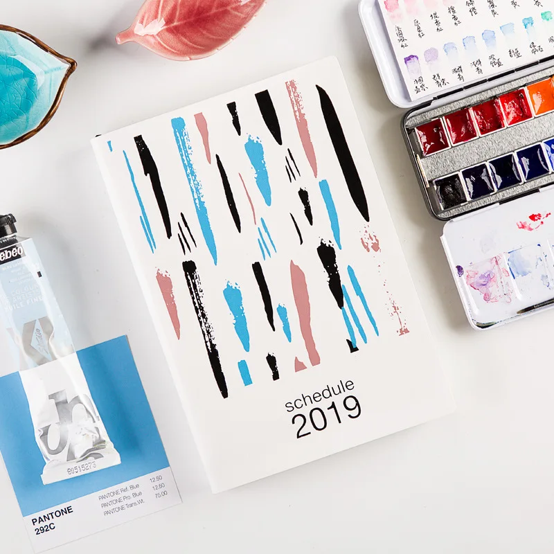 

A5 Thick 2019 Planner Notebook Creative Agenda 2019 Organizer Planner Daily Weekly Monthly Planner Diary 2019 Journal Notebook