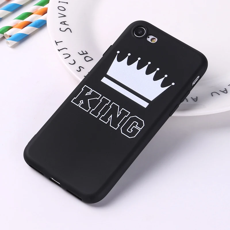 Для 8 8Plus X 7 7Plus Lover Boss honey King queen мягкий силиконовый матовый чехол Fundas Coque чехол для iPhone 11 Pro 6 6S 5SE XS Max - Цвет: 6