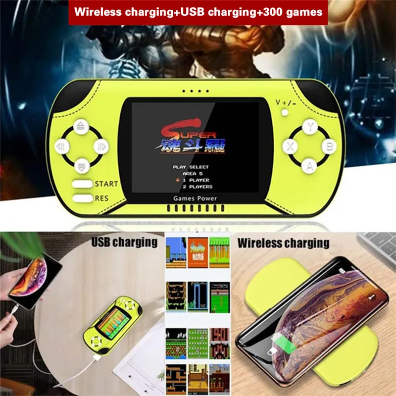 Новое поступление 2 в 1 портативная игровая консоль Беспроводное зарядное