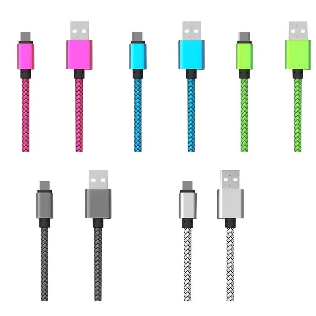 1m Schnell Ladung USB Typ C Micro USB Kabel Handy Schnelle Lade Draht Linie 2.4A Daten Kabel für iP