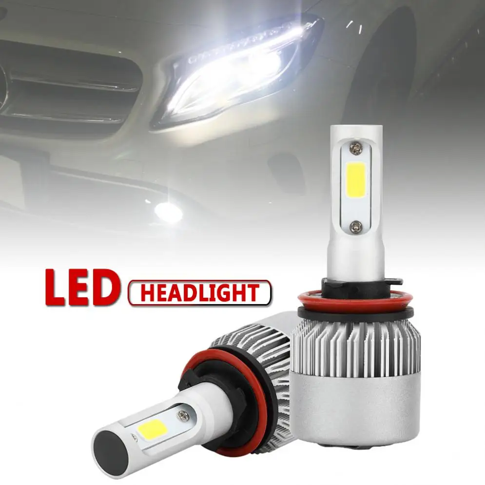 

2pcs Waterproof H11 / H9 / H8 S2 72W 8000LM 6000K White LED Headlight Hi or Lo Beam Head Lamp for Cars