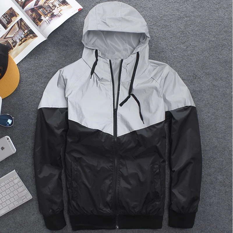 

NIANJEEP luxury 3m reflective jacket windbreaker clothes men women jaqueta streetwear hip hop bomber jacket brand clothing 2XL