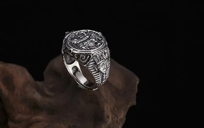

JOOCHEER Sterling S925 925 silver ring Pharaoh tutankhamun
