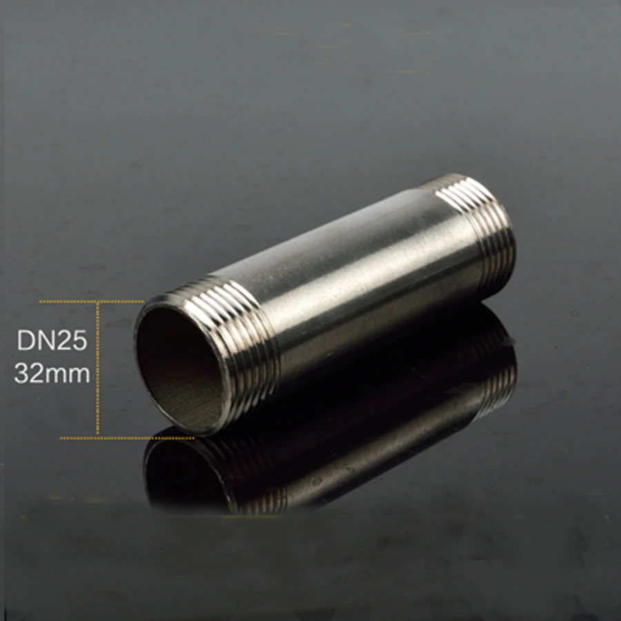 DN25 1" BSPP Male Barrel Nipple Pipe Fitting 201 Stainless Steel Length