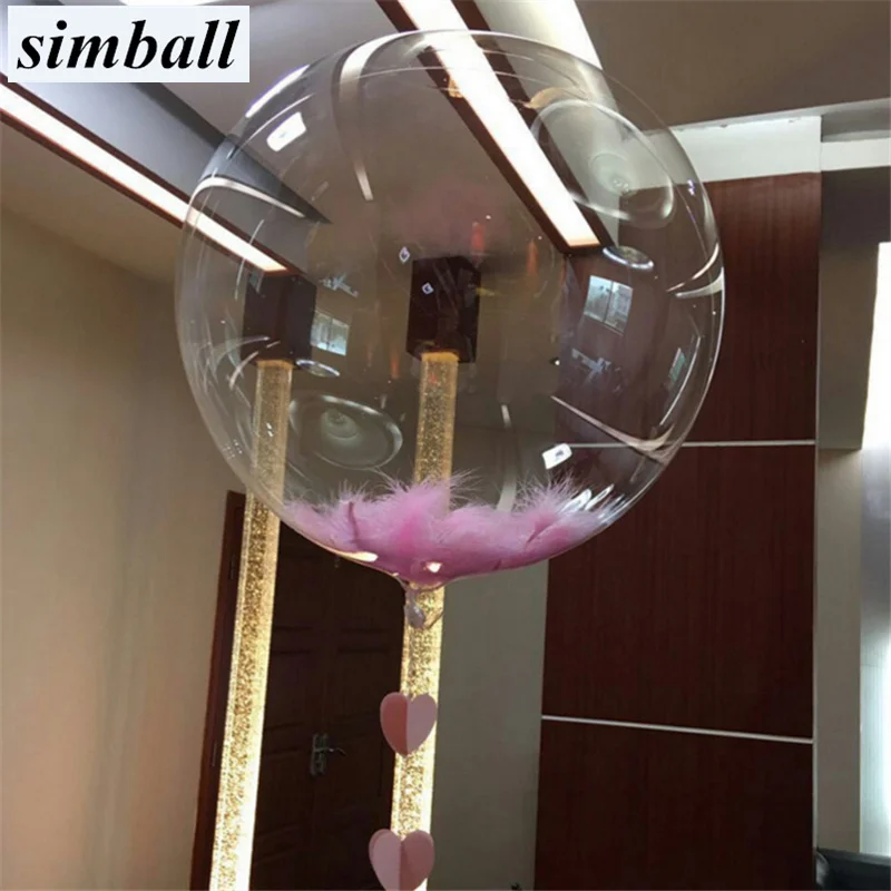 

50pcs 18inch No Wrinkles Clear PVC Balloons Transparent Bobo Balloons Birthday Wedding Party Decor Supplies Bubble Balloon Gifts