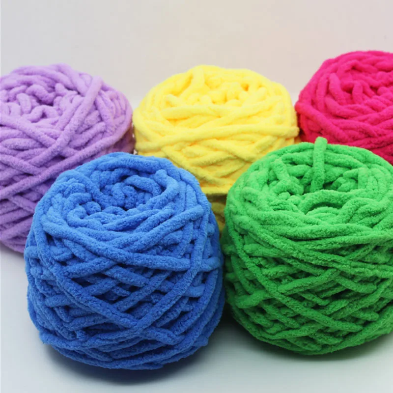 5PCS=500g Colorful Dye Scarf Hand knitted Yarn For Hand knitting Soft ...