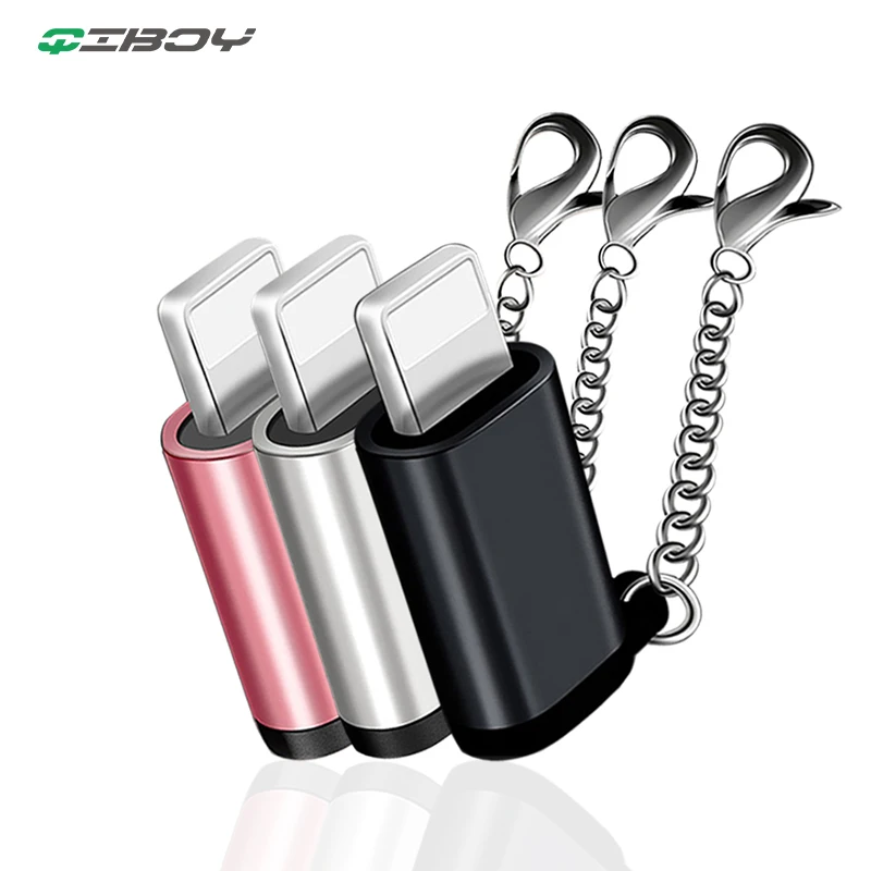 

OTG Adapter For iphone X 7 8 6 Plus 5 XS XR USB Cable Sync Data Charger Micro USB To Lighting Converter Adaptador With Key Chain