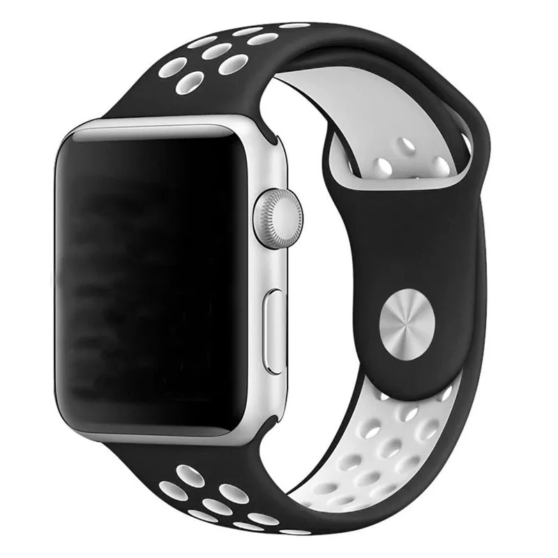 40 мм 44 цветной мягкий силиконовый ремешок для Apple Watch 38 спортивный резиновый