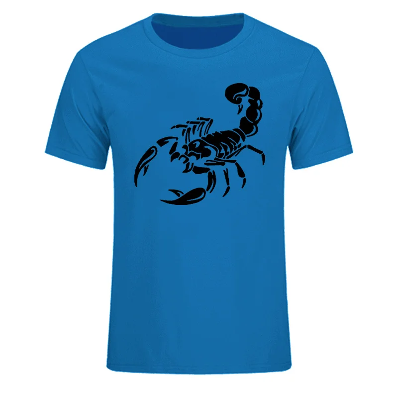 Новая летняя футболка из хлопка в уличном стиле с принтом скорпиона, Повседневная футболка с коротким рукавом для мужчин - Цвет: 13