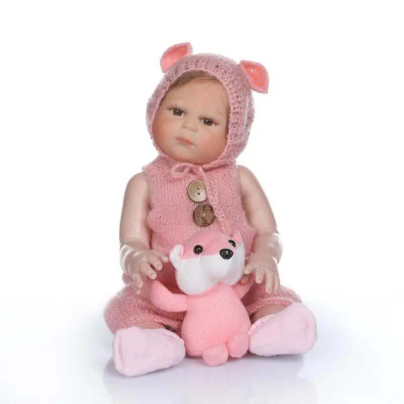 

NPK 50cm full silicone Reborn Baby Dolls Girl soft touch Bebes Reborn realista bonecas baby alive Dolls with Clothes gift