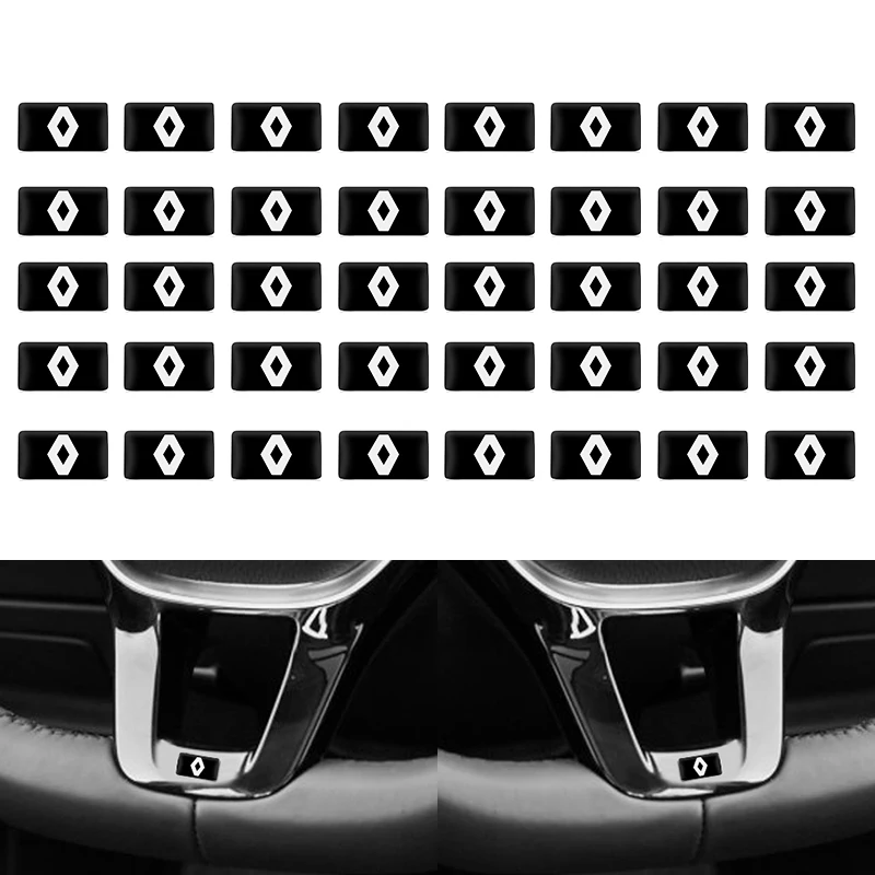 40 шт. наклейка на кузов автомобиля эмблема значок внутренняя s для Renault 2 Кнопка Clio