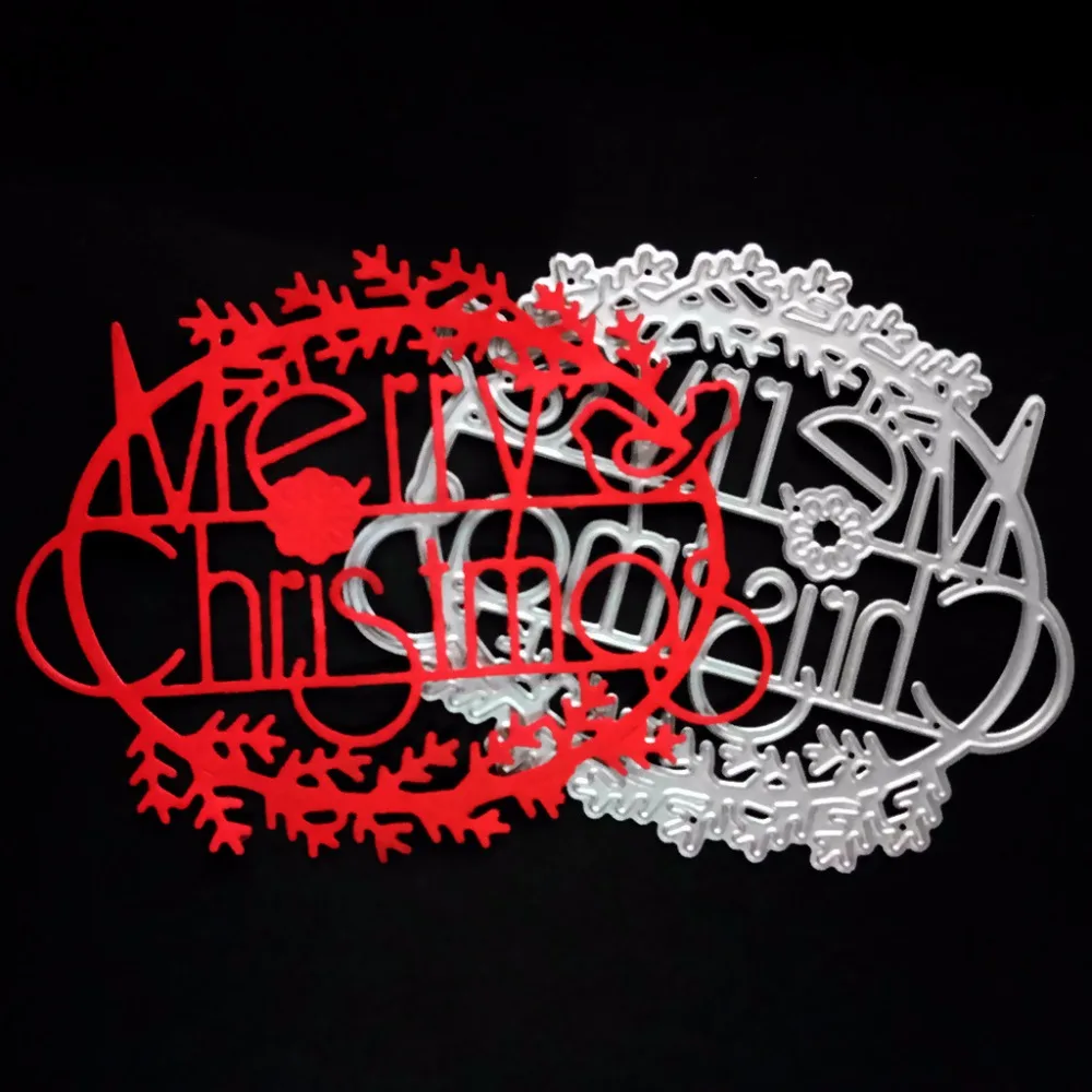 

Merry Christmas Metal Cutting Dies Stencil For DIY Scrapbooking/Photo Album Template Decorative Embossing DIY Paper Cards Making