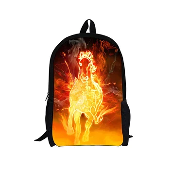 

THIKIN 2019 Polyester Material Mochilas Ecolares 3D Crazy Horse Pattern Schoolbags Book Bags for Teenager Girls Boys Backpack