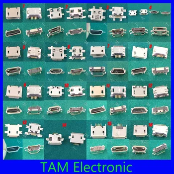 

32 models 5pin Mini micro usb jack connector charging port socket power plug dock v8 port for mobile phone tablet pc