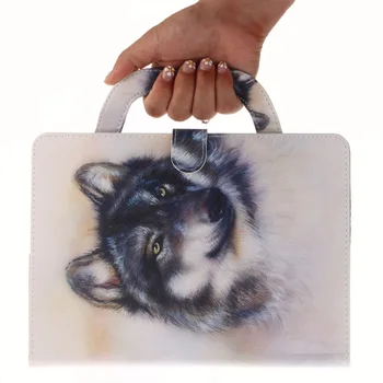 

New Hot Portable Bag for iPad Air 2 Case Pu Leather Cute Print Cover for Apple iPad Air 2 Stand Holder Cases Handbag Card Slots