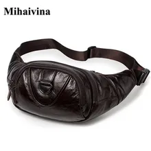 Mihaivina мужские многофункциональные дорожные сумки из натуральной кожи поясная сумка на пояс мужские нагрудные сумки поясная сумка для телефона