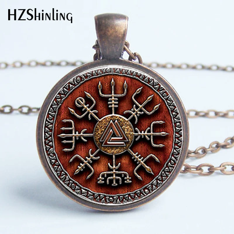 HZ A359 в продаже Vegvisir колье с кулоном стиле викингов ювелирные изделия Компас