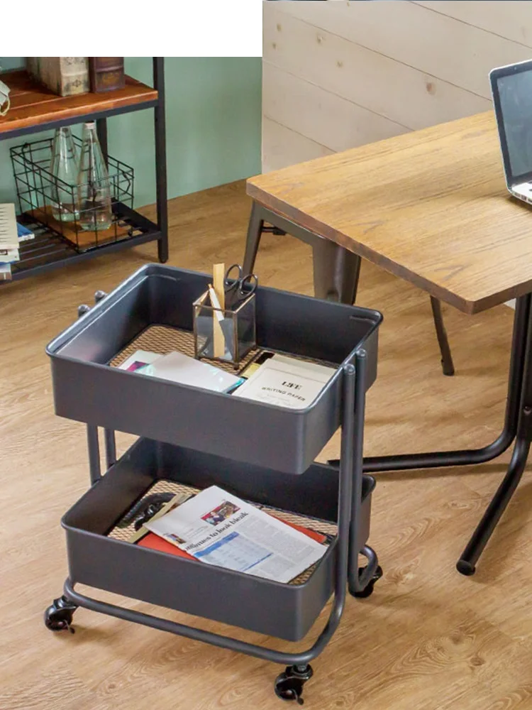 Nordic stroller retro side small coffee table wrought iron sofa table side corner bedside table