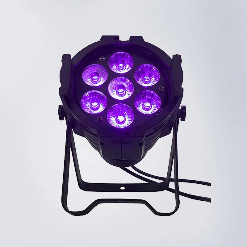 

Aluminum alloy 7x18W RGBWA+UV led par lights 6in1 par can lights dmx 512 for stage club dj lighting