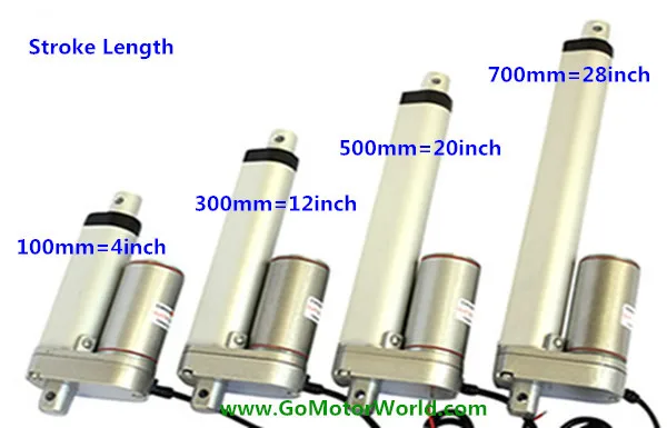 Водонепроницаемый 12 в 24 В 150 мм регулируемый ход 1500N 330LBS нагрузка 6 мм/сек. скорость сверхмощный линейный привод LA10DB