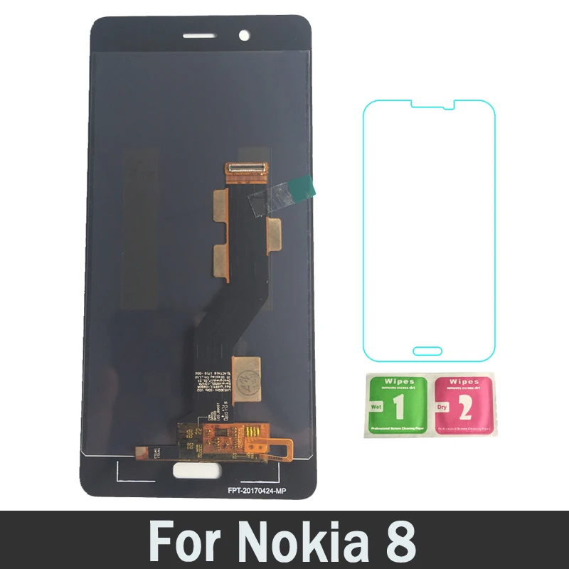 

New LCD Display Touch Screen Digitizer Assembly LCDs For Nokia 8 N8 TA-1012 TA-1004 TA-1052 Replacement Parts 100% Tested