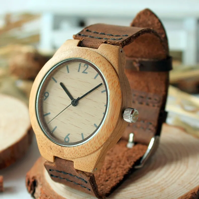 Vente BOBO OISEAU Dames bambou Montres Top De Luxe Femmes En Bois Quartz Montres pour Dames Cadeaux Montres relogio feminino C A44