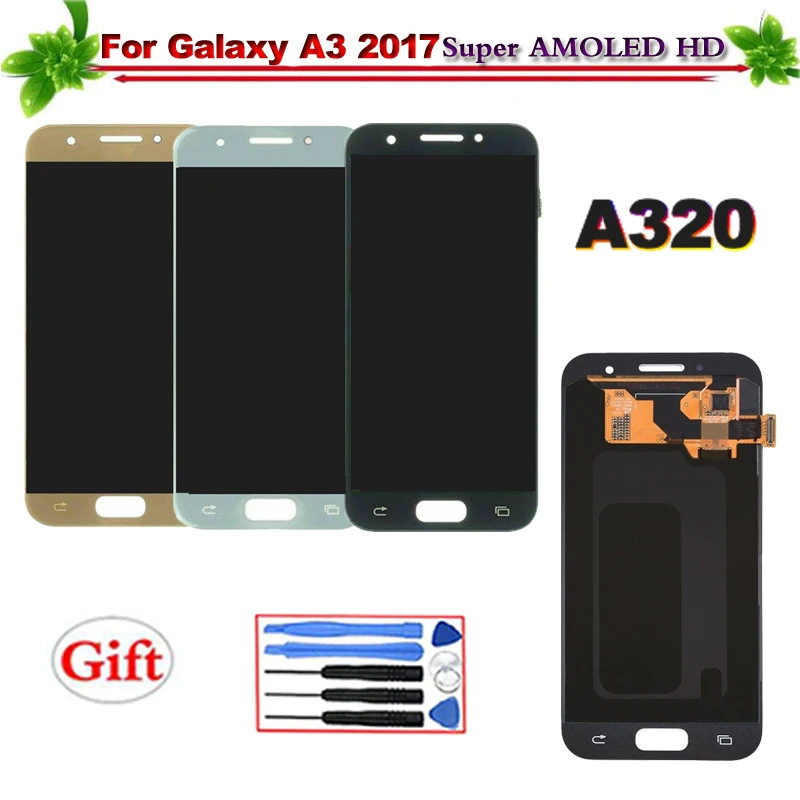 

4.7" Super AMOLED for Samsung Galaxy A3 2017 A320 A320M A320F LCD display Touch Screen Digitizer Assembly Replacement
