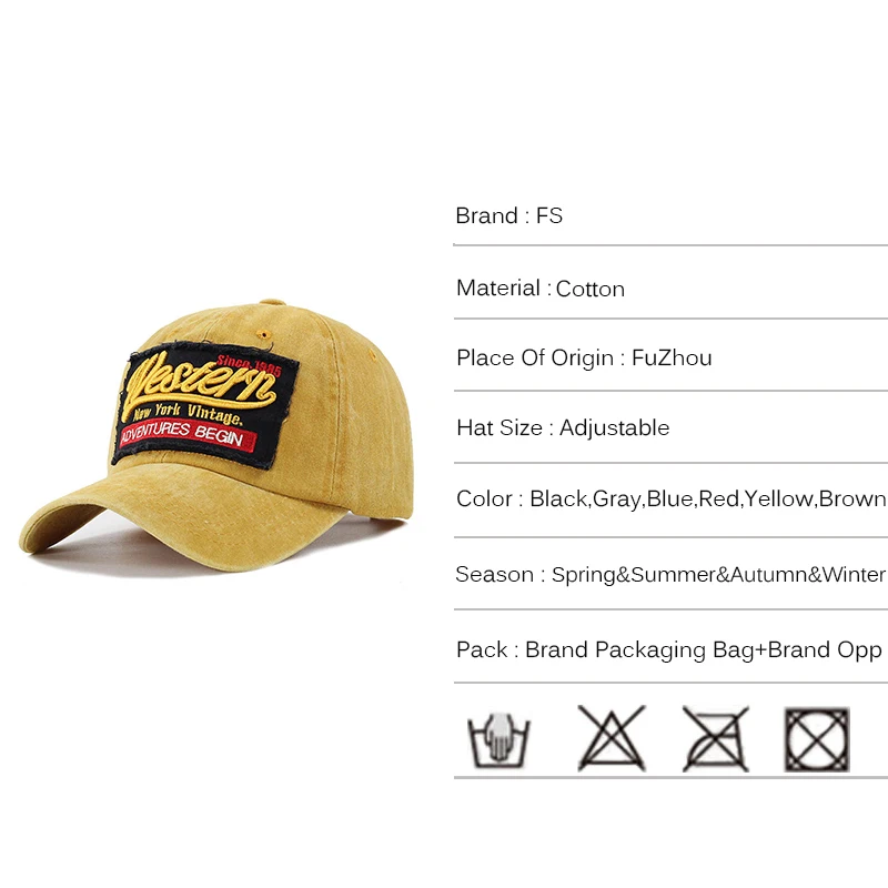 FS Зимняя кепка, уличная бейсболка с вышитыми буквами, винтажная бейсболка для мужчин и женщин, Кепка-Дальнобойщик, хлопковые шапки, красные, желтые, Gorra Hombre