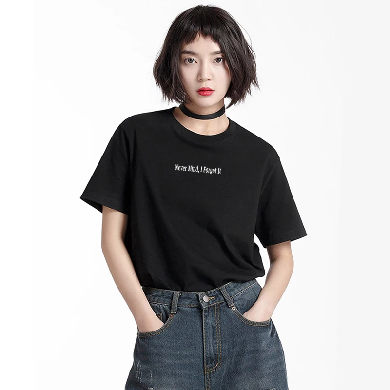 

Harajuku Lolita Short Sleeve Tshirt Cotton Women Clothes Summer 2019 Letter Print Tops T-shirt Loose Thin T Shirts Schoolgirl