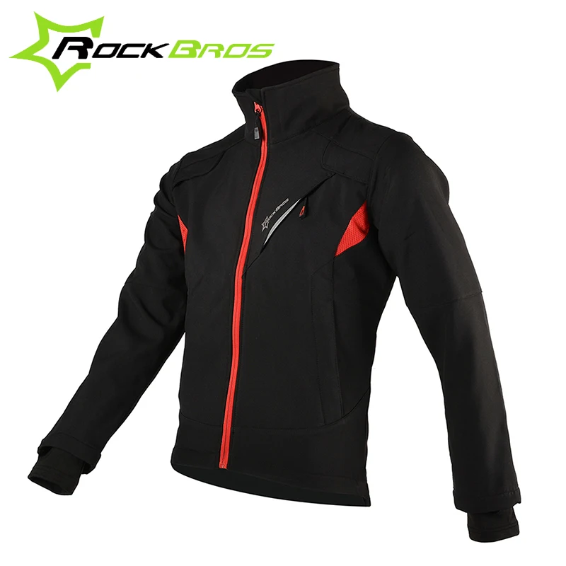 

ROCKBROS Winter Fleece Bicycle Jacket Windproof Anti-Sweat Rainproof Riding Outdoor Sports Jacket Thermal Warm Cycling Jackets