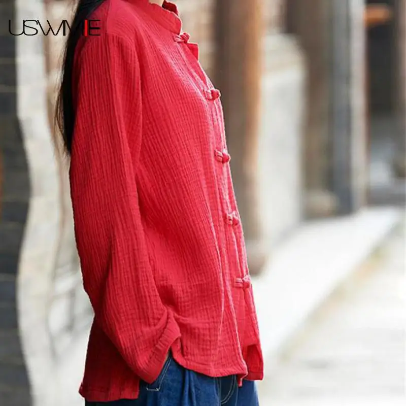 uswmie-2020-spring-women-blouses-new-retro-simple-solid-color-long-sleeve-shirt-stand-collar-irregular-hem-loose-comfort-tops