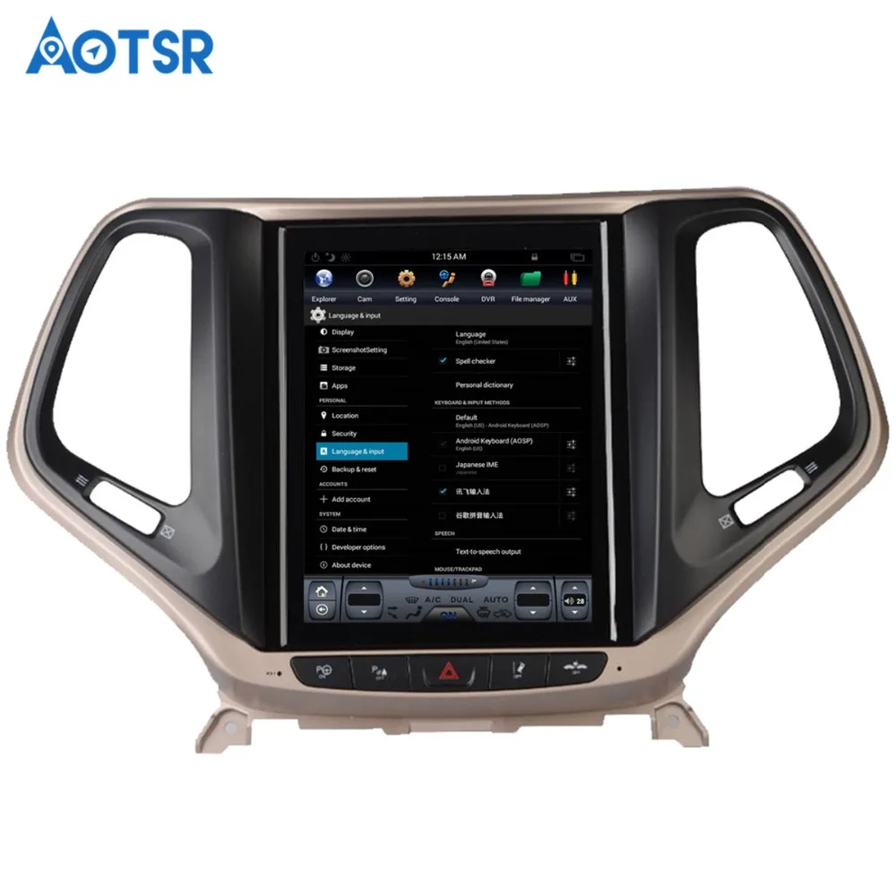 Aotsr Android 7 1 Tesla стиль автомобиля нет DVD плеер GPS навигация для JEEP Cherokee 2014 2018 Авто navi