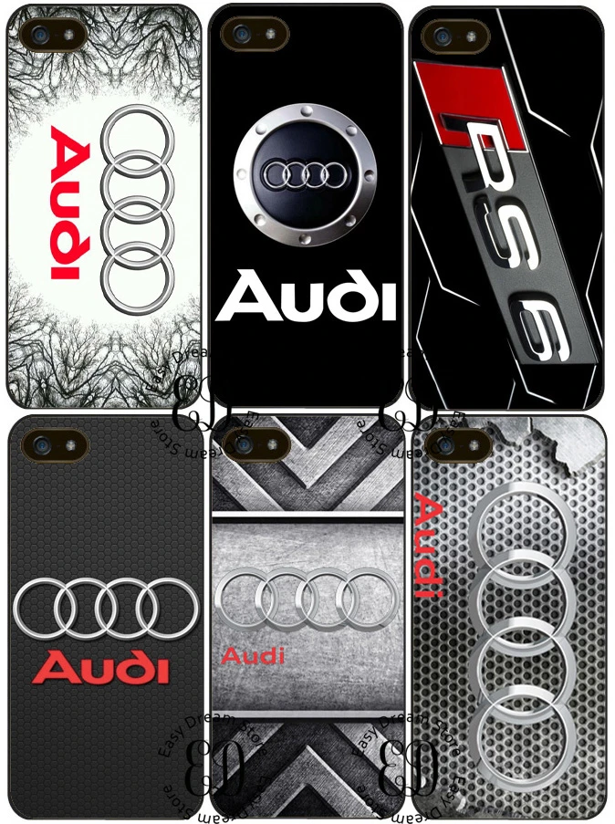 Audi logo series cover case for iphone X 4s 5 5s SE 5c 6 6s 7 8 Plus Samsung J7 s4 s5 mini s6 s7 s8 s9 edge plus Note 3 4 5 8