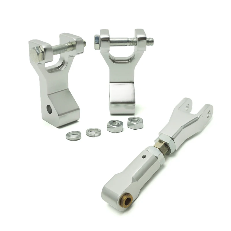 

KEMiMOTO For Honda Trx400Ex TRX 400EX Aluminum Adjustable ATV Front Lowering Kit Rear Lowering Kit Silver