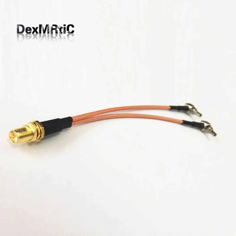 1 шт. RP SMA женский Джек 2 CRC9 сплиттер-Сумматор RG316 коаксиальный кабель 15 см для huawei USB модем