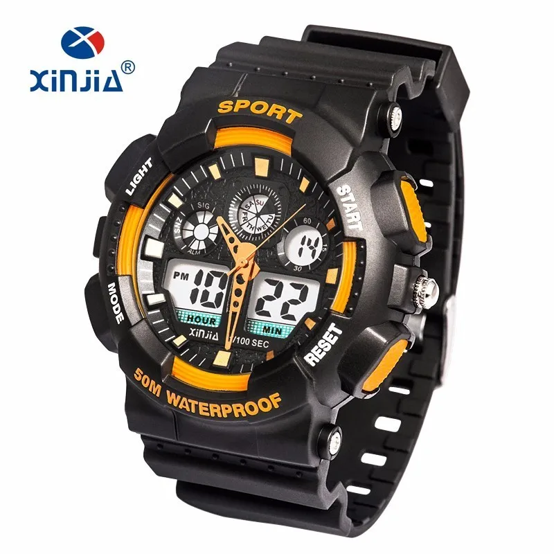 XINJIA Brand Style Japan Movement Military Shock Resistant Digital Watches Army Camouflage Sports LCD Men Outdoor Waterproof 6
