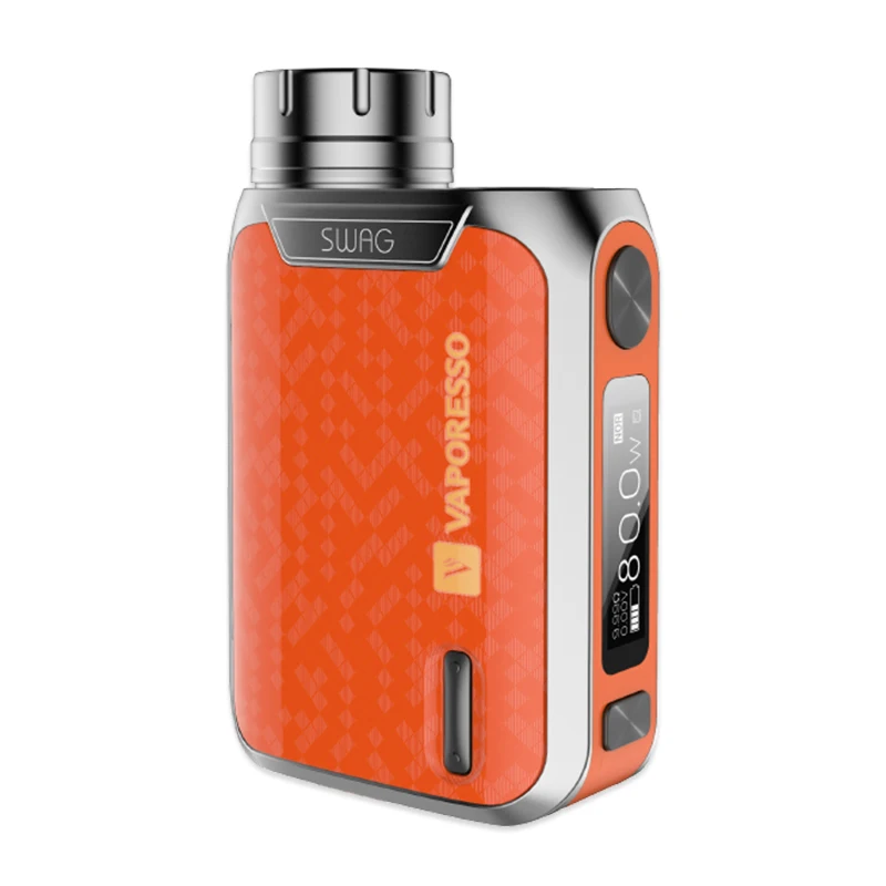Дешево Оригинальный Vaporesso Swag TC коробка мод 80 Вт 0,91 дюймовый экран для NRG SE NRG SE мини танк атомайзер без 18650 батарея электронная сигарета коробка мод