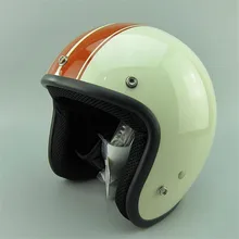 Gran oferta Thh vintage moto rcycle cascos jet scooter vespa casco piloto cara abierta moto casco puede agregar casco vintage