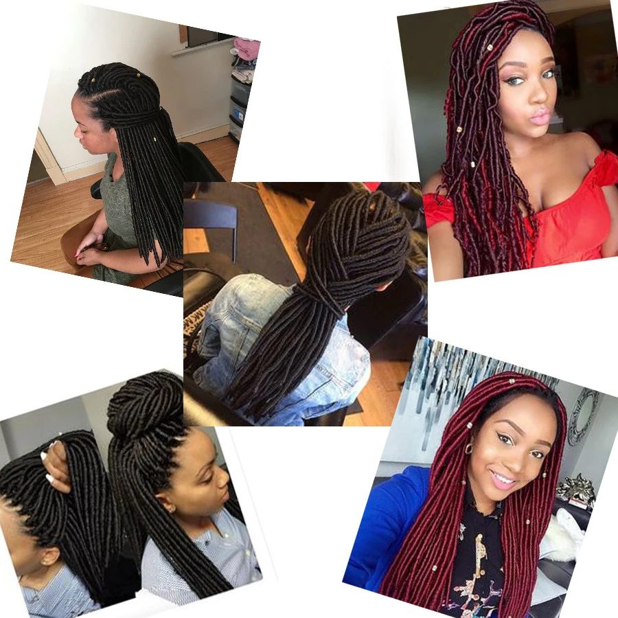 faux locs crochet hair braid 10 pack 18'' 12 strands/pack,VERVES synthetic hair extensions,black ,blond,brown color