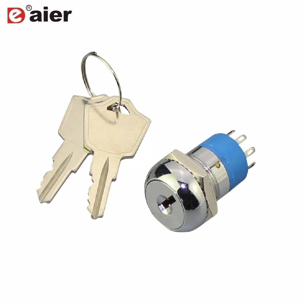 

1PCS 19mm Key Switch 3 Position ON-ON-ON Key Pulled On 3 Position Phone Lock Security Power Locks SP3T 34MM Length