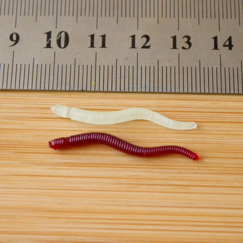 50 шт. Bionic earthworm силиконовая мягкая пластиковая приманка красные черви набор