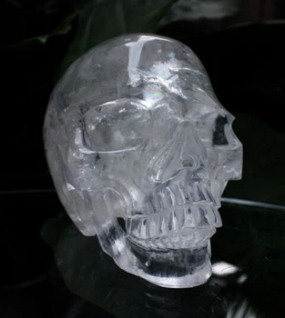

SUIRONG---412++++Natural Quartz Rock Carved Super Realistic Crystal Skull