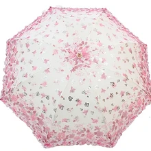 Двойной печати Серебряный горячий falbala национальная красота и Небесный аромат скидка 70% ультралегкий зонтик