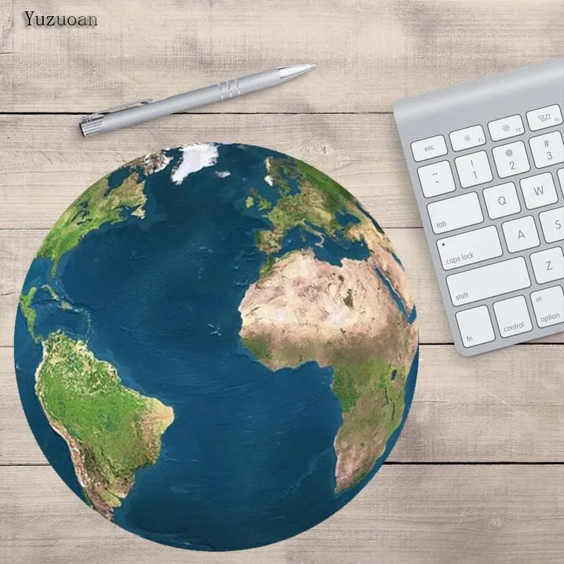 Yuzuoan лидер продаж 2018 круглый коврик для мыши серии Planet Keboard Moon Pluto Globe Earth