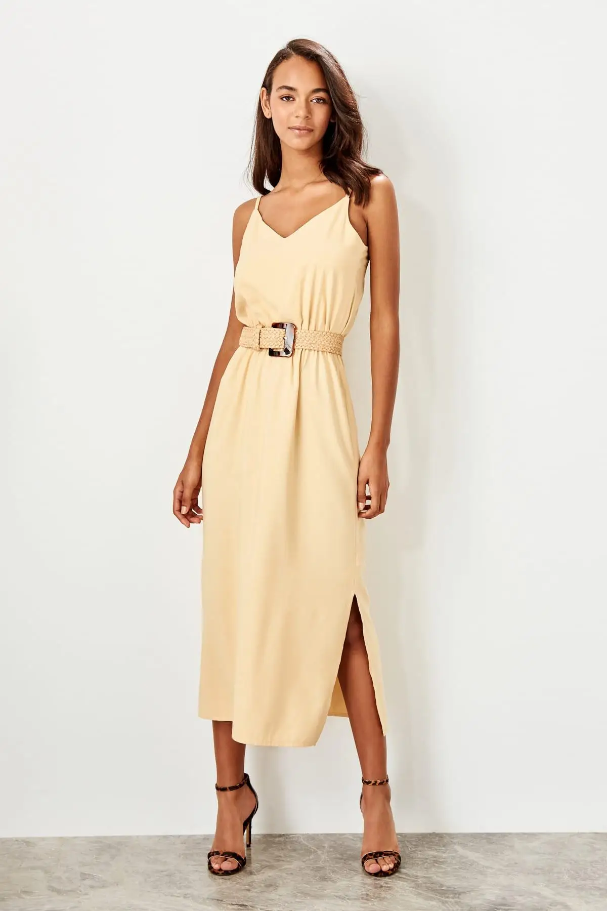 

Trendyol Beige Halter Dress Dress TWOSS19EL0276